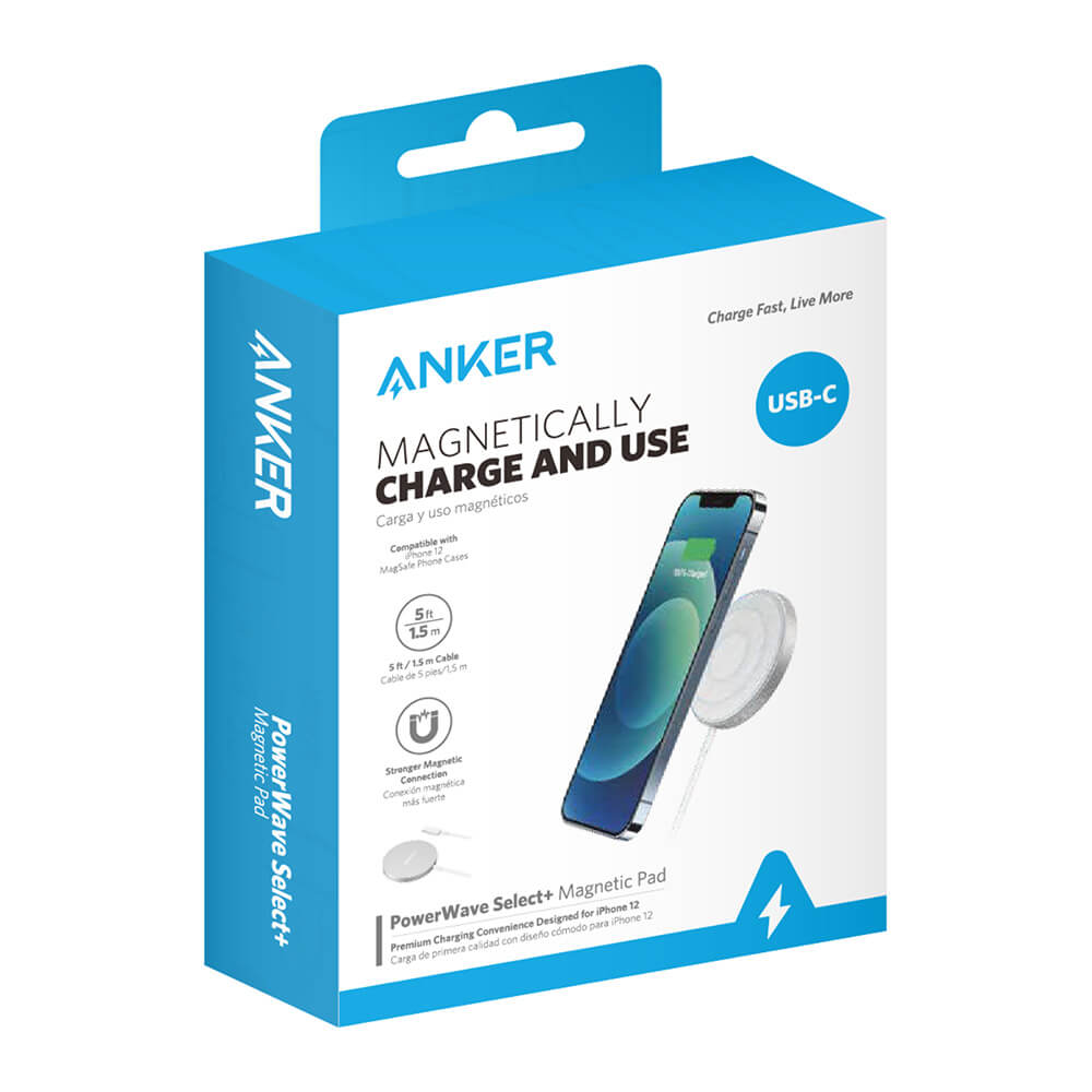 クイックス Anker PowerWave Magnetic Pad Lite with USB急速充電器（マグネット式ワイヤレス充電器）：モバイルサポートのモデラート  きます - shineray.com.br